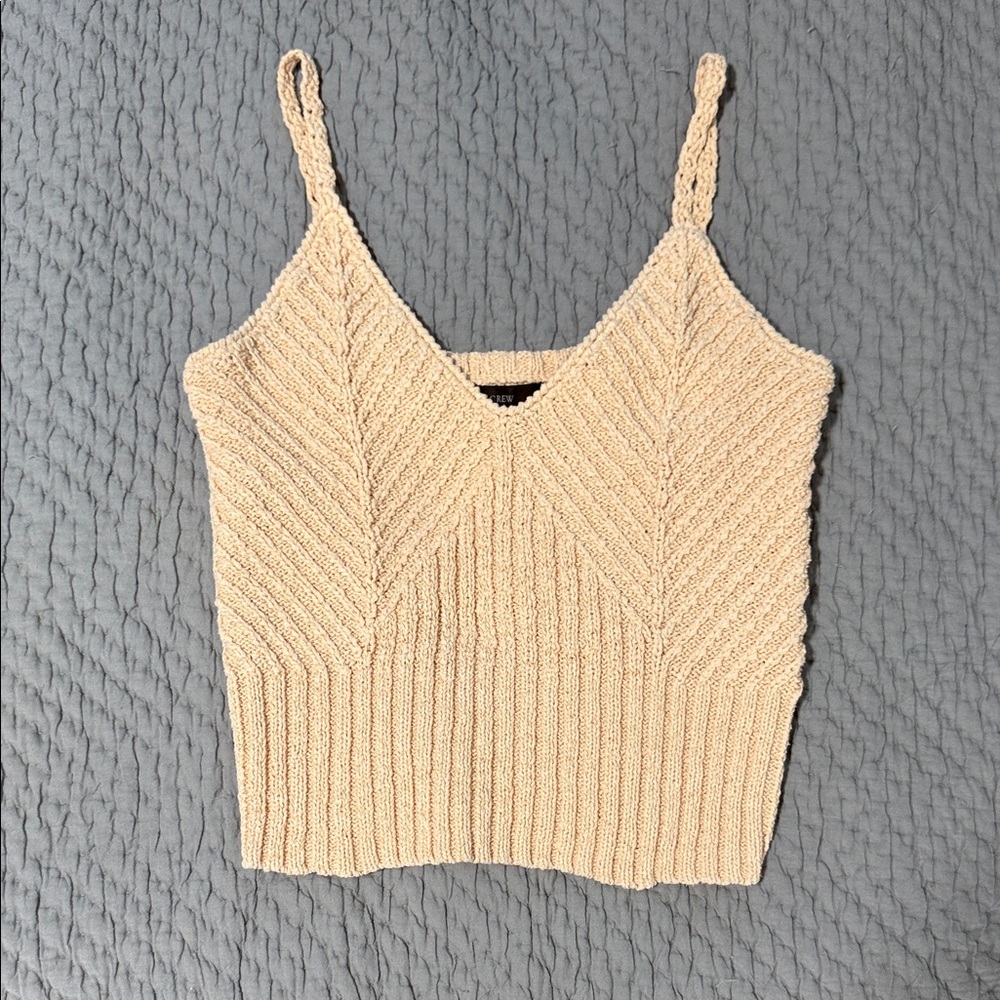 J. Crew Cream Knit Tank Top